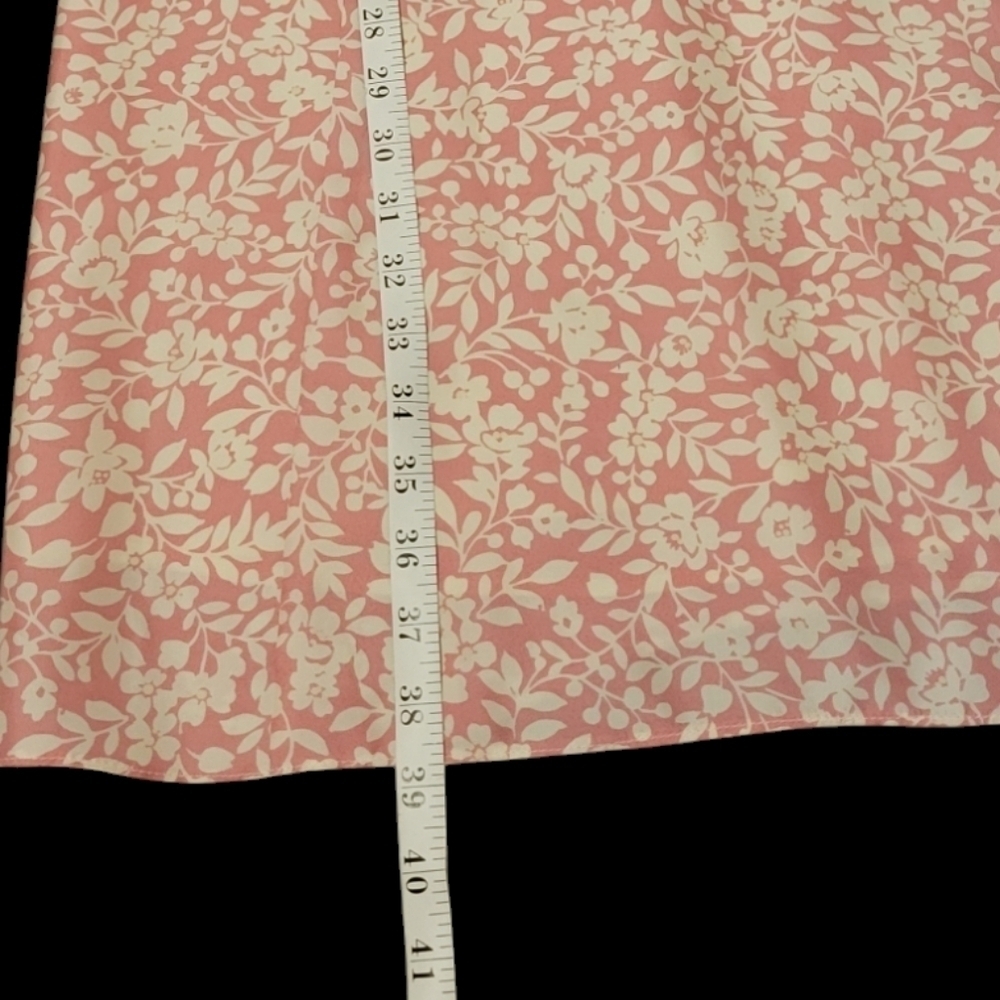 Vintage 100% Silk Isabella Bird Cap Sleeves Feminine Pink Floral Dress Size 4 - Picture 6 of 10
